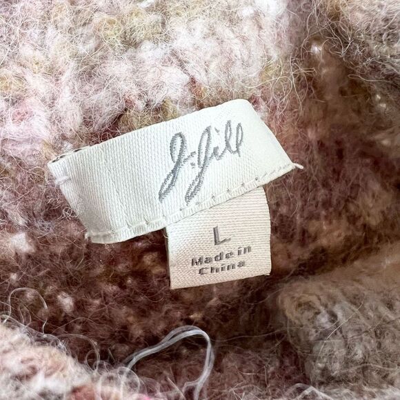 J. Jill Long Cardigan Women's Large Buttons Up Wool Blend Ombre Stripes Sweater - Picture 5 of 9